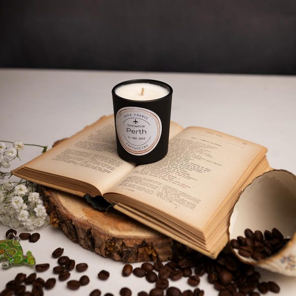 Bougie artisanale parfumée café cappuccino petit format - Odòs France